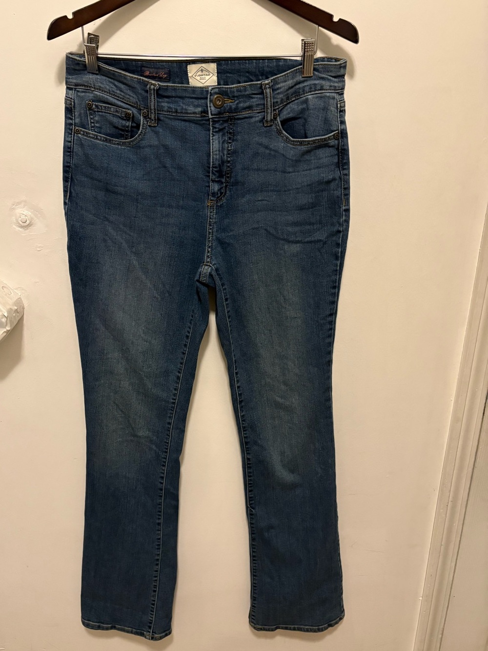 St. John's Bay Women's Boot Cut Jeans in Medium Blue - Picture 1 of 12